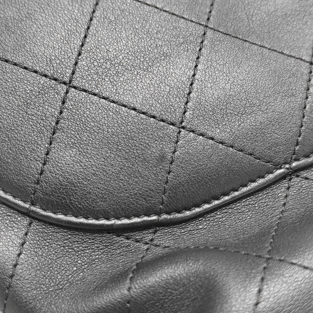 Quilted Calfskin Bucket Bag Black