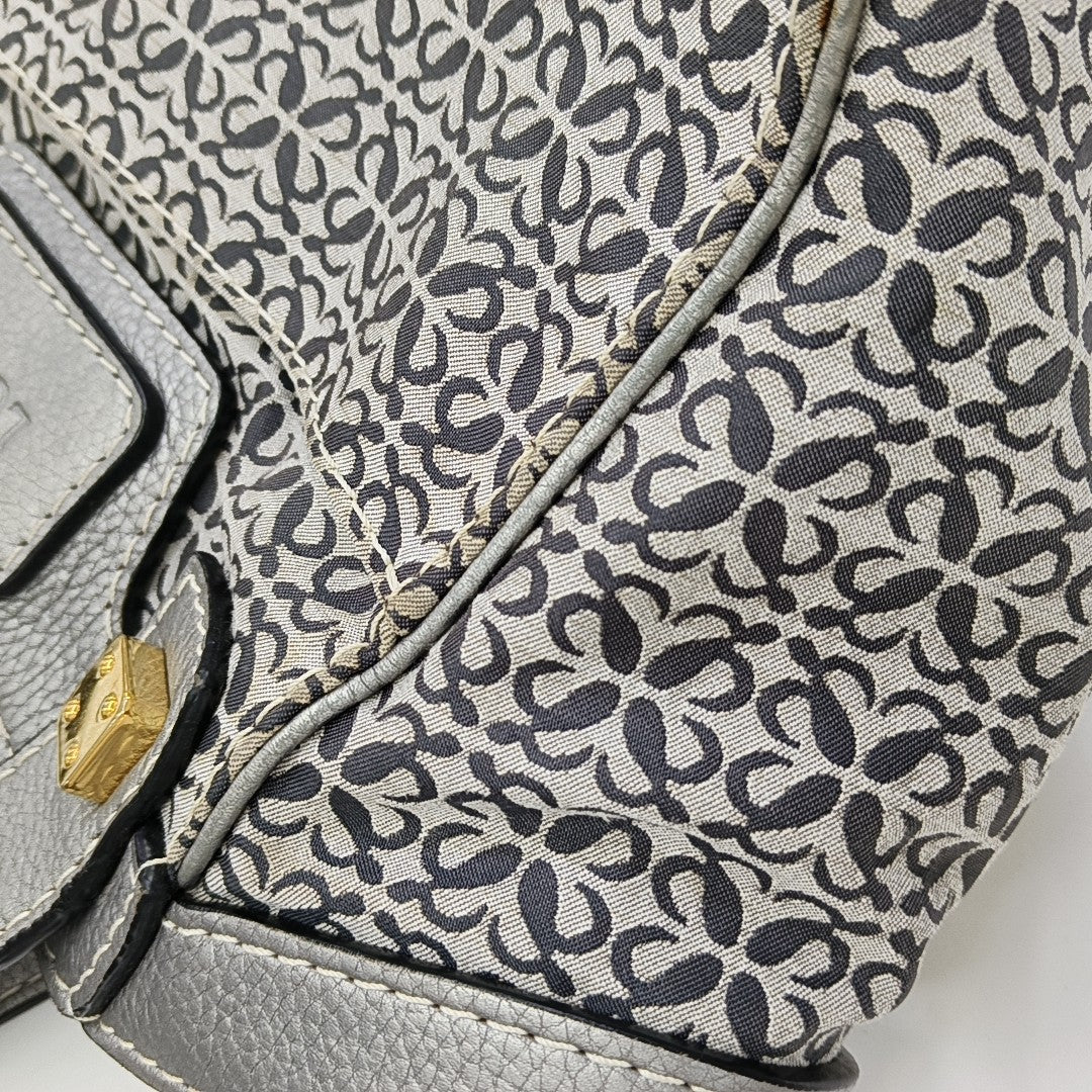 Monogram Canvas Top Handle Bag Gray
