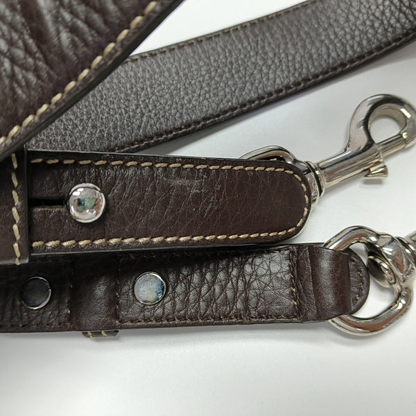 Monogram Canvas Shoulder Bag Brown