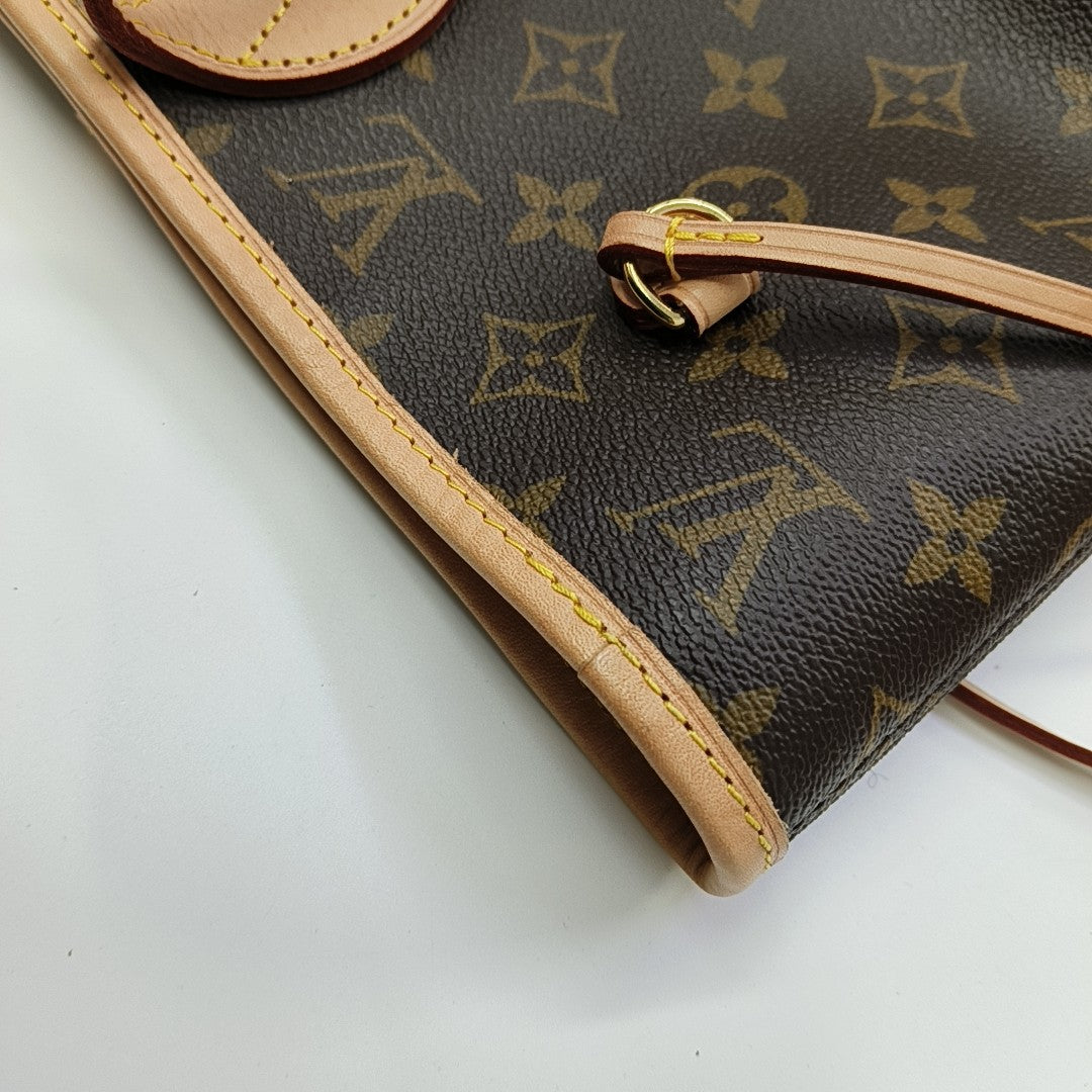 NEVERFULL MM Monogram Coated Canvas Brown