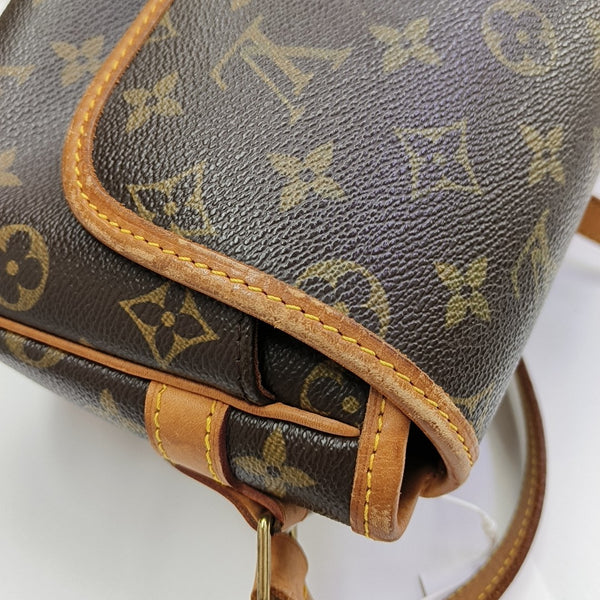 SOLOGNE PM Monogram Coated Canvas Brown