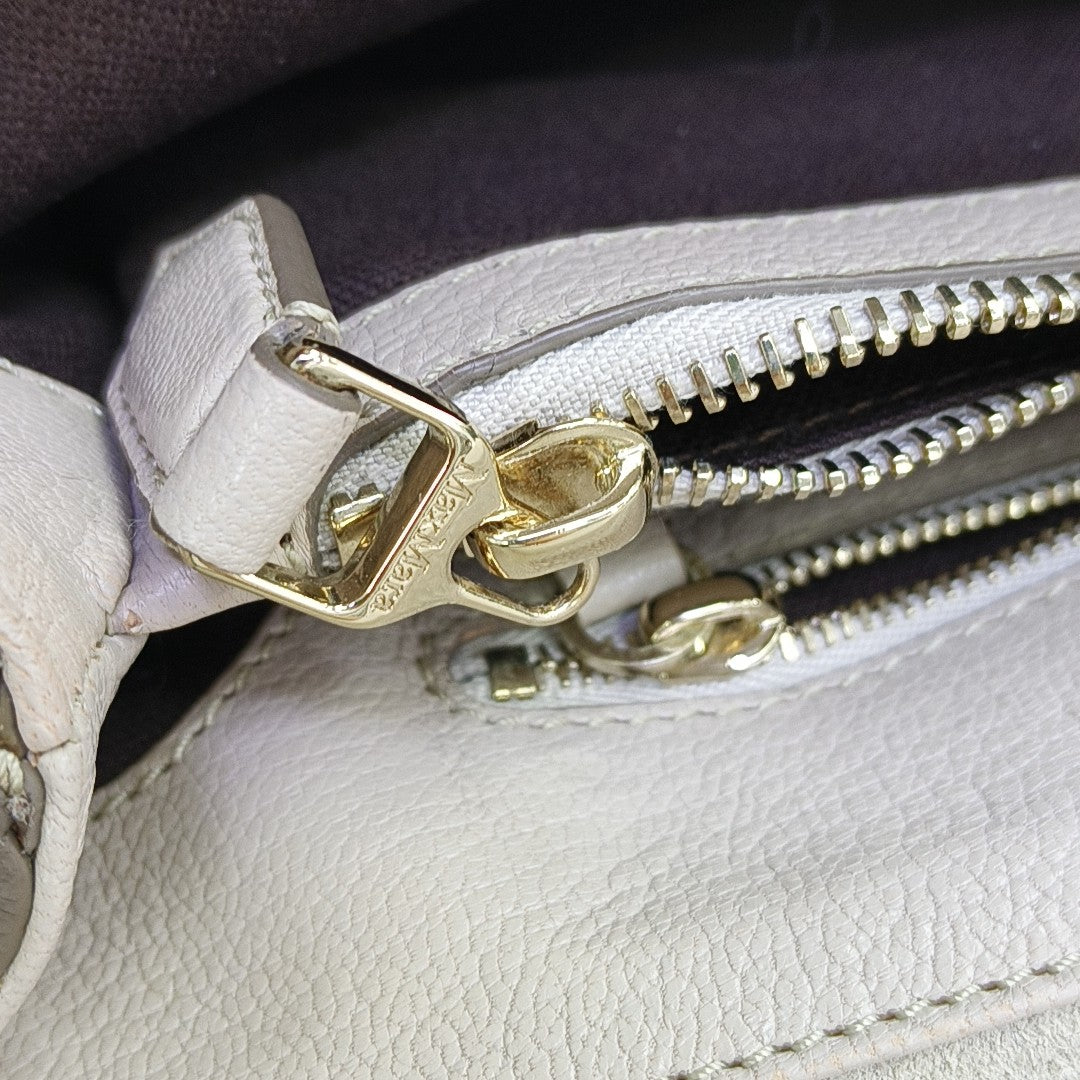 Calfskin Shoulder Bag Beige