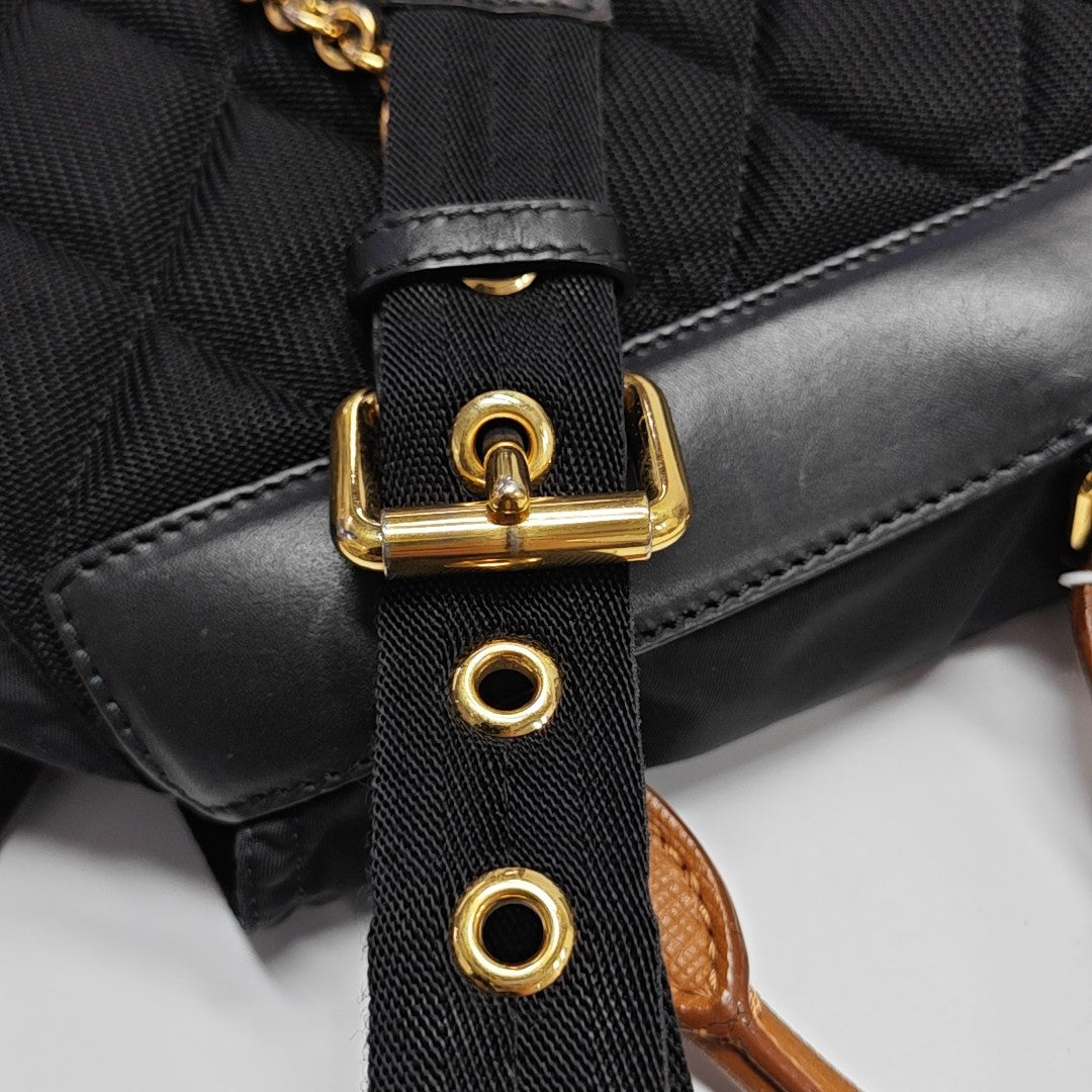 The Rucksack Large Nylon Black