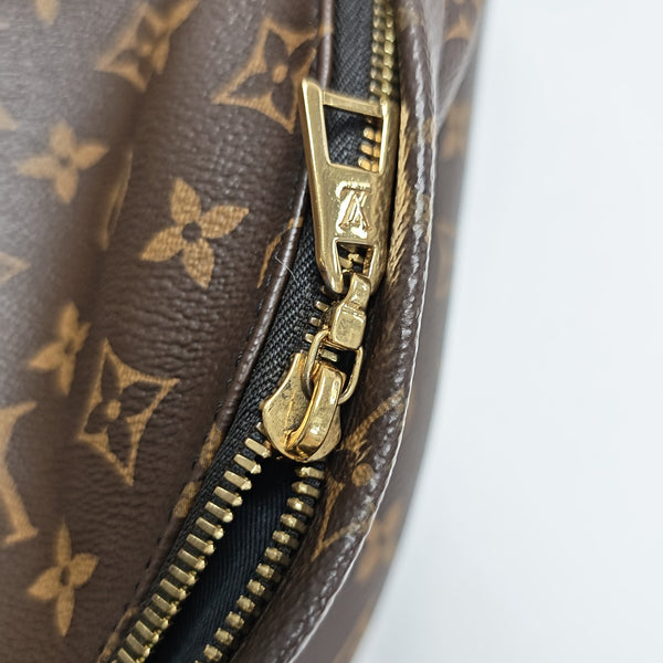 Monogram Coated Canvas Backpack Brown