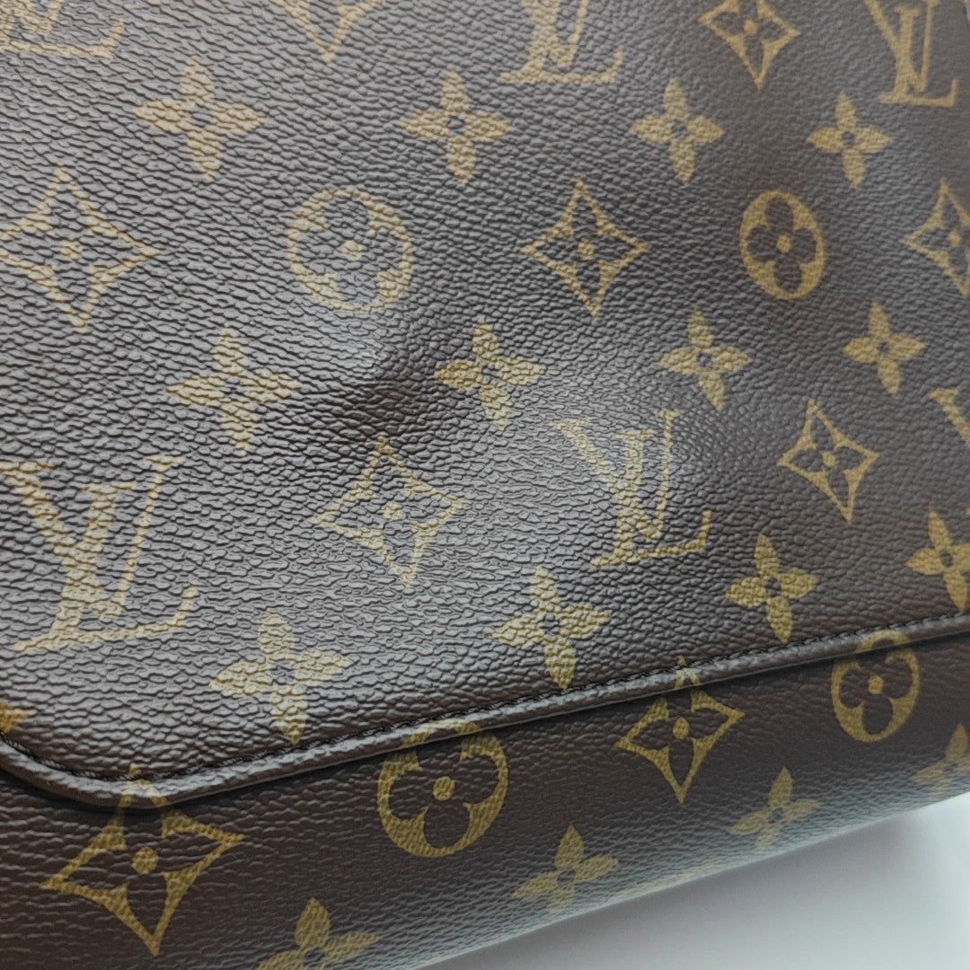 CLUNY MM Monogram Coated Canvas Brown