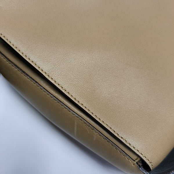 Calfskin Shoulder Bag Beige