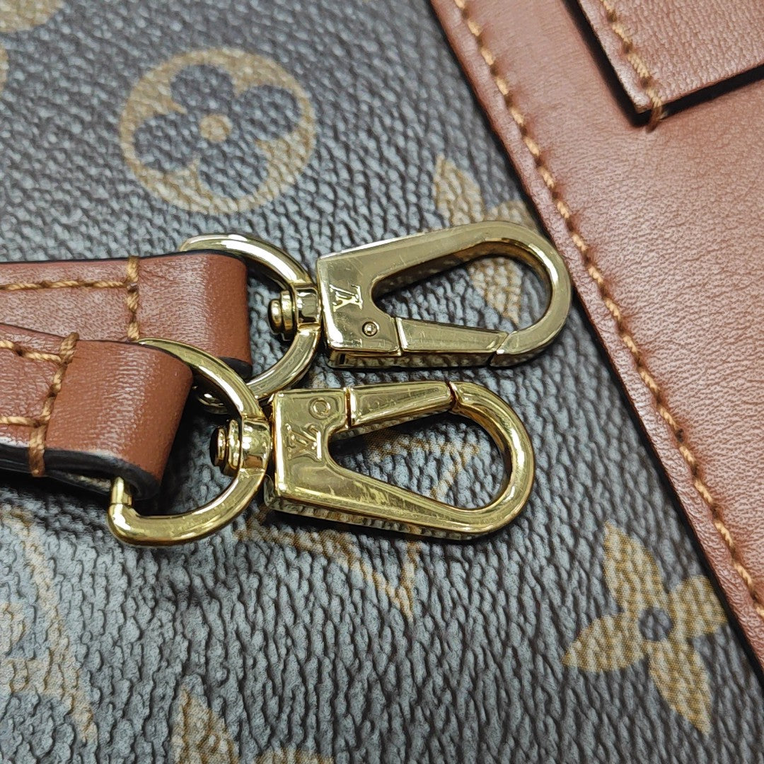 LOCKY BB Monogram Coated Canvas Brown