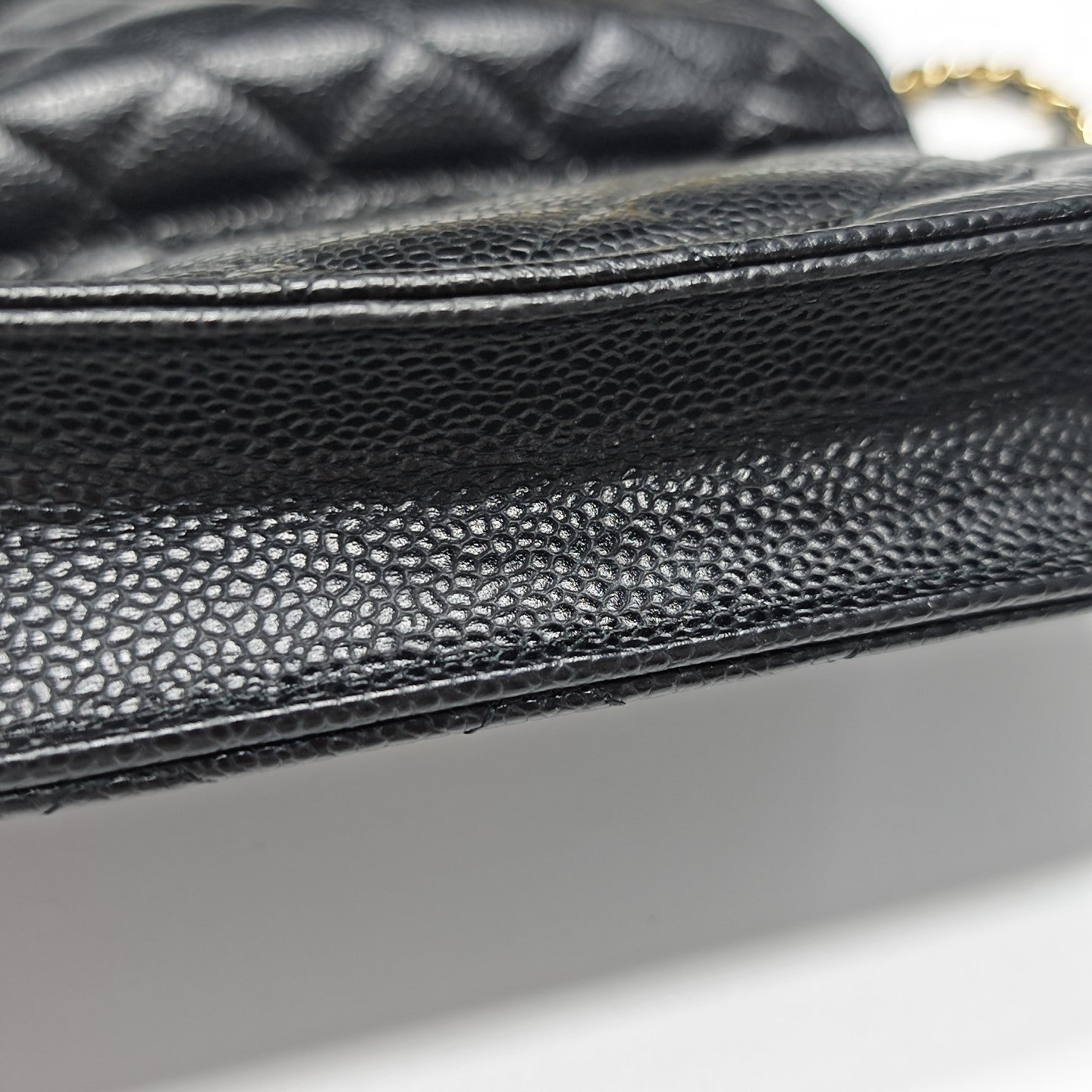 WOC Quilted Grained Calfskin Black