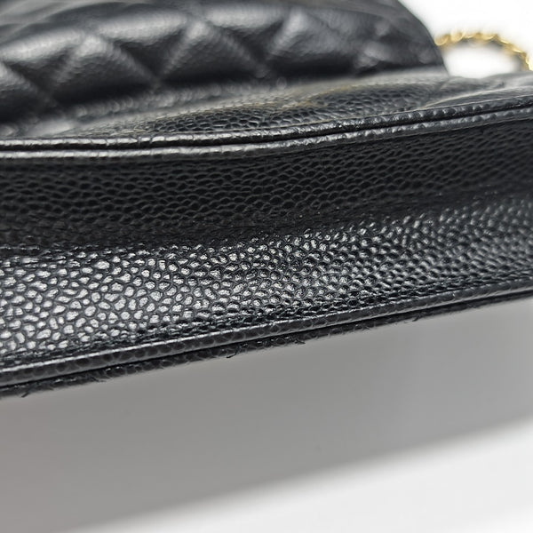 WOC Quilted Grained Calfskin Black