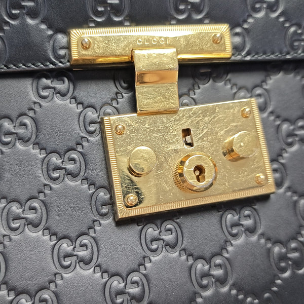 Padlock Small Calfskin Black