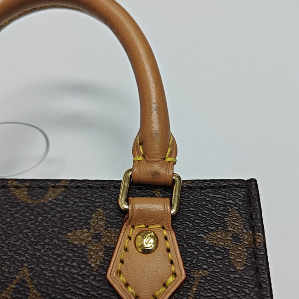 SAC PLAT Mini Monogram Coated Canvas Brown