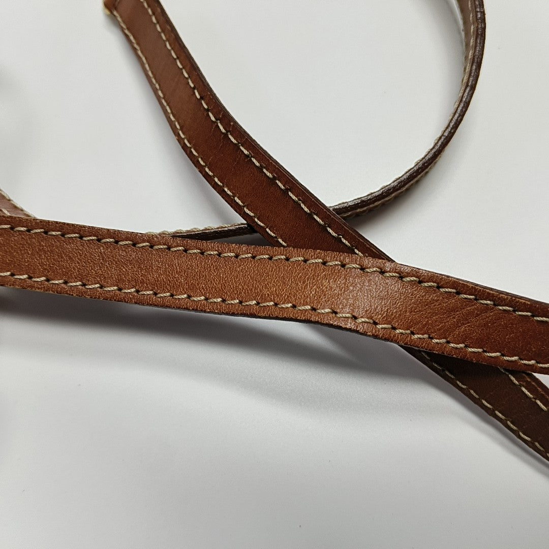 Coated Canvas Shoulder Bag White