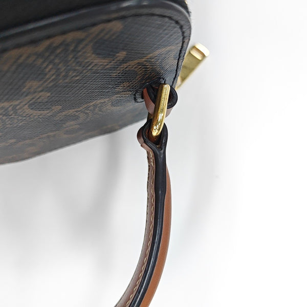 Coated Canvas Shoulder Bag Black