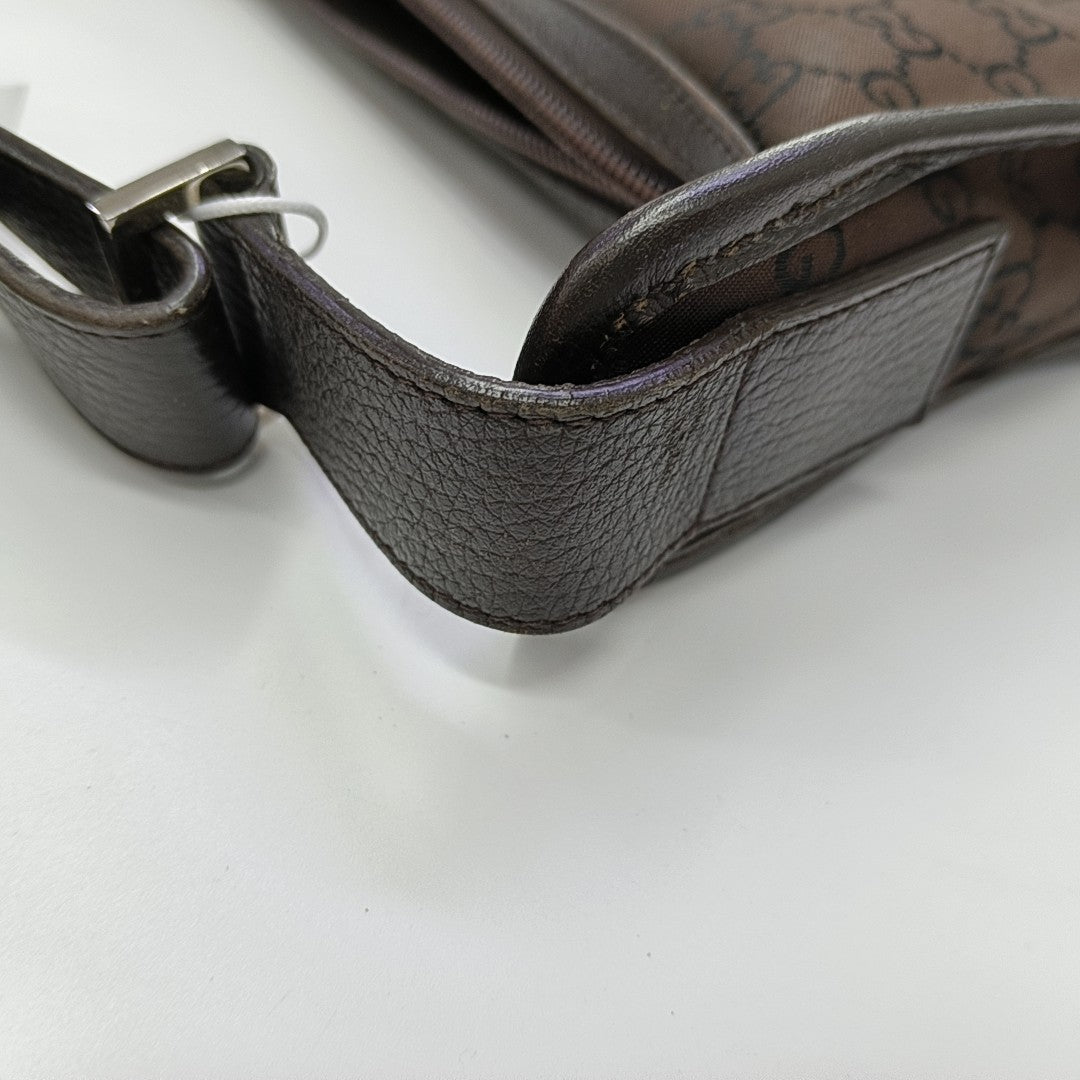 Monogram Canvas Shoulder Bag Brown