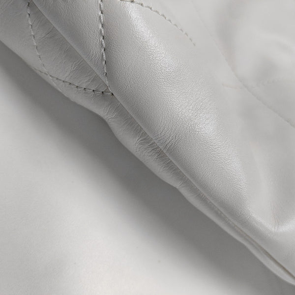 CHANEL 22 Mini Quilted Calfskin White