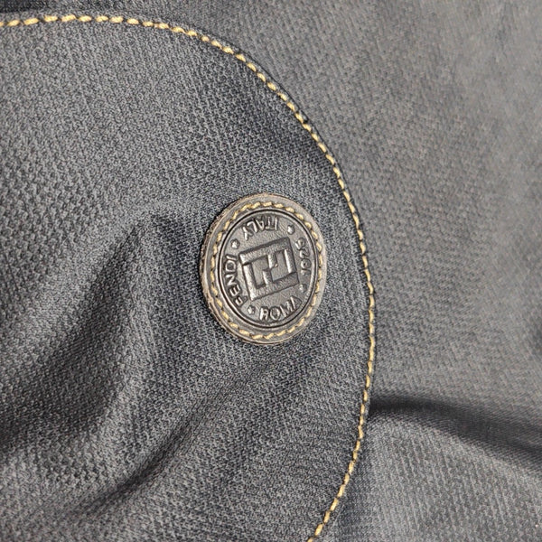 Fabric Top Handle Bag Blue