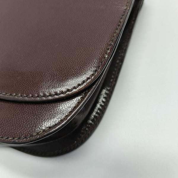 Calfskin Top Handle Bag Brown