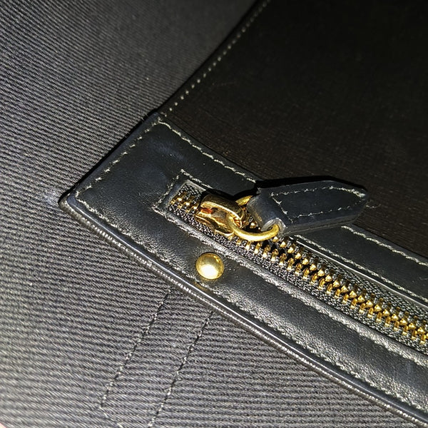 Coated Canvas Tote Bag Black