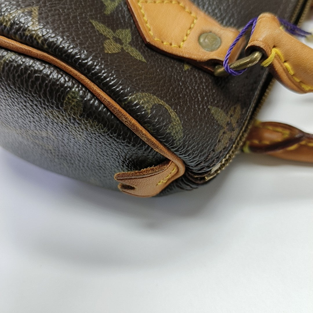 SPEEDY Monogram Coated Canvas Brown