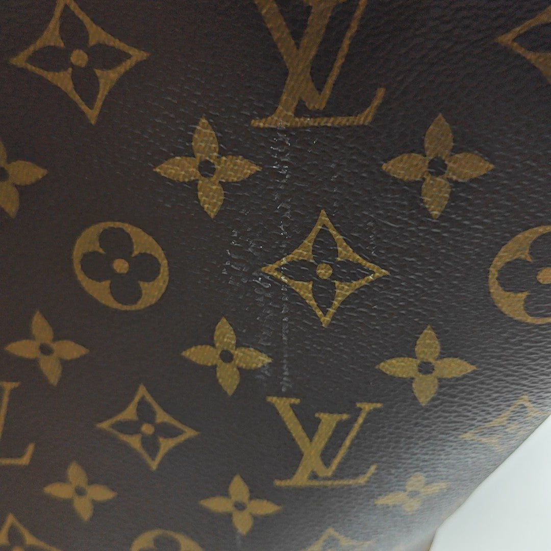NEVERFULL MM Monogram Coated Canvas Brown