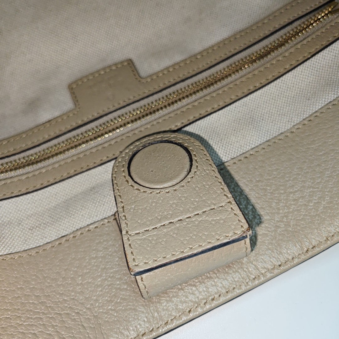 Ophidia Medium Monogram Coated Canvas Beige