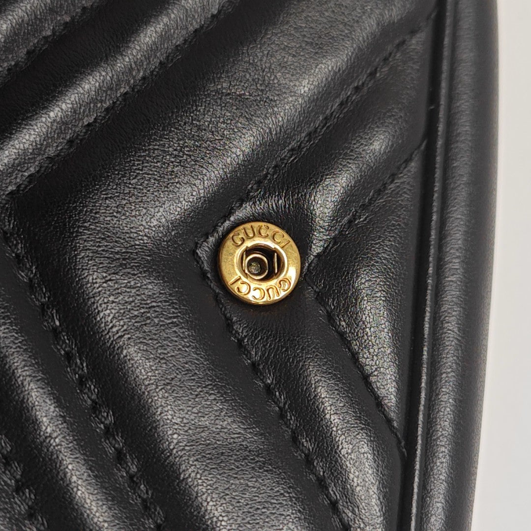 GG Marmont Mini Quilted Calfskin Black