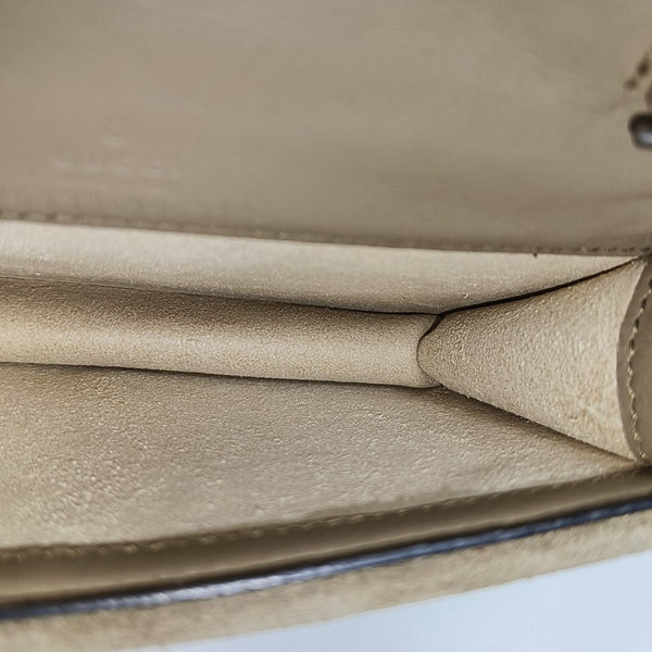 Dionysus Super Mini Monogram Coated Canvas Beige