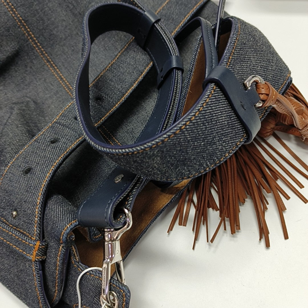 Denim Shoulder Bag Blue