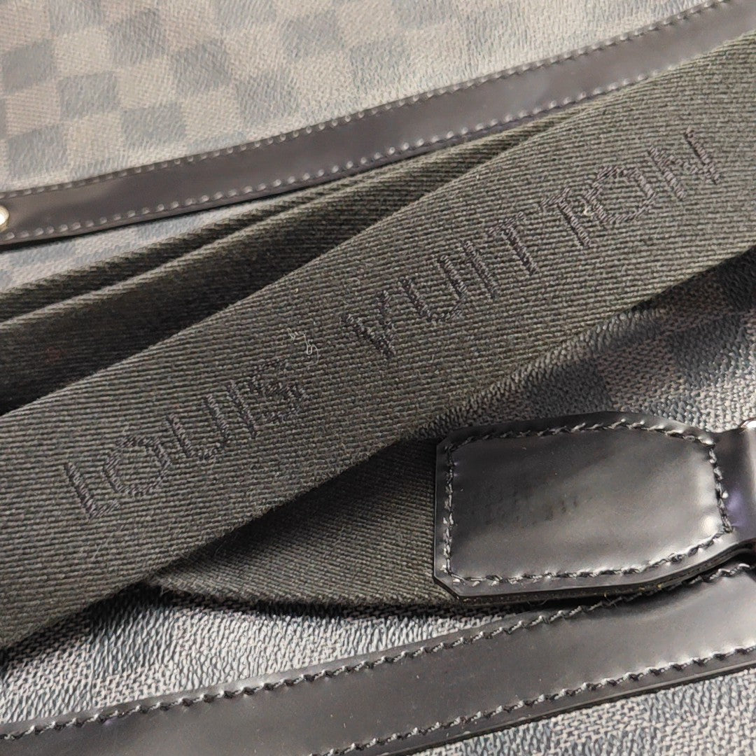 TADAO MM Damier Graphite Coated Canvas Gray