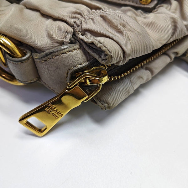 Gaufre Quilted Nylon Beige