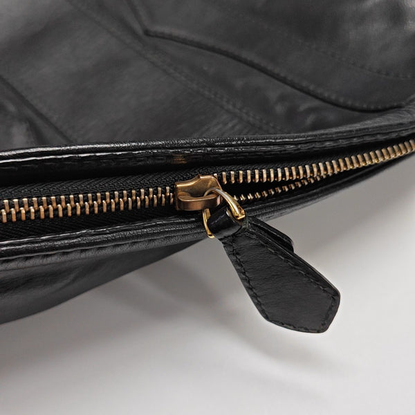 Calfskin Shoulder Bag Black