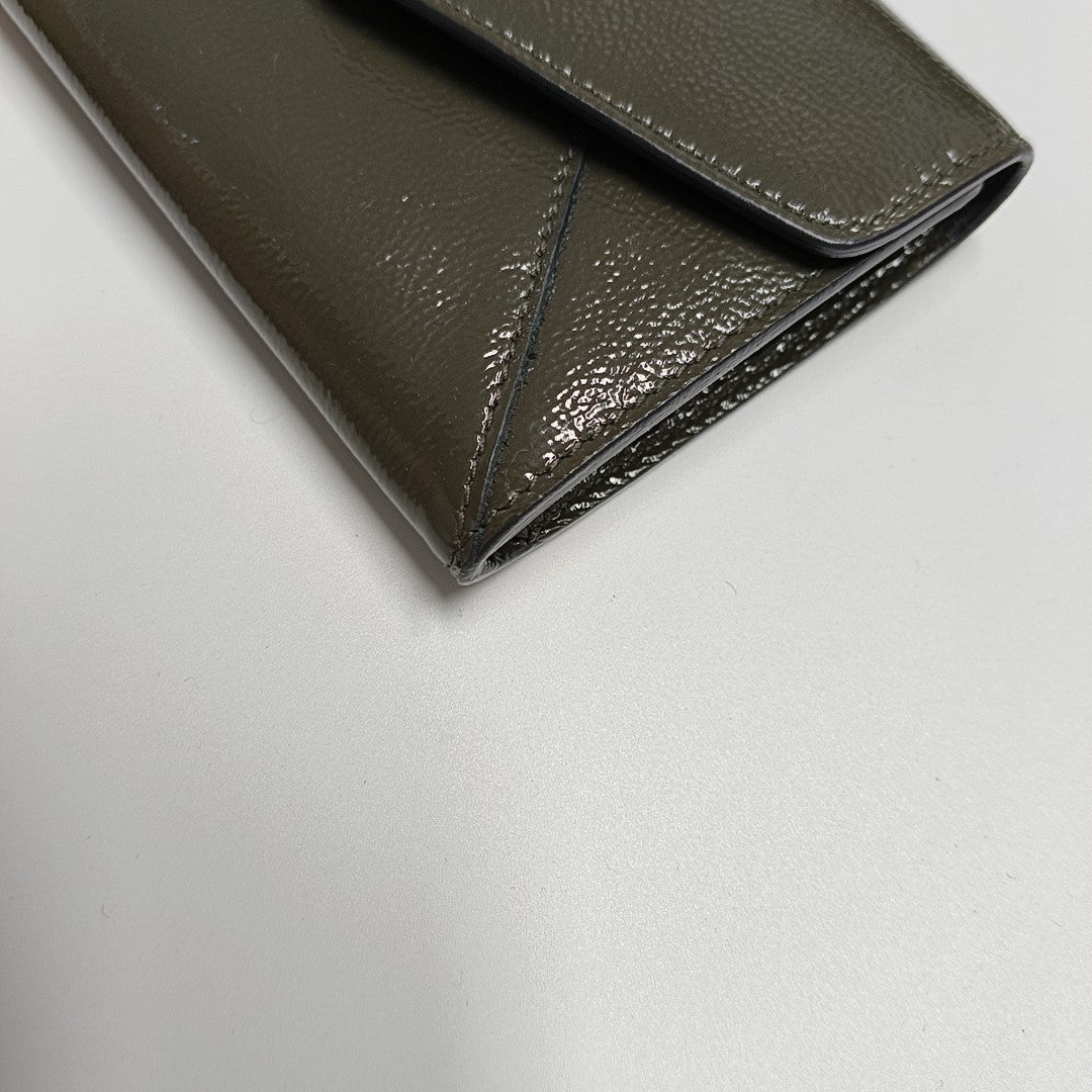 Patent Leather Wallet Green