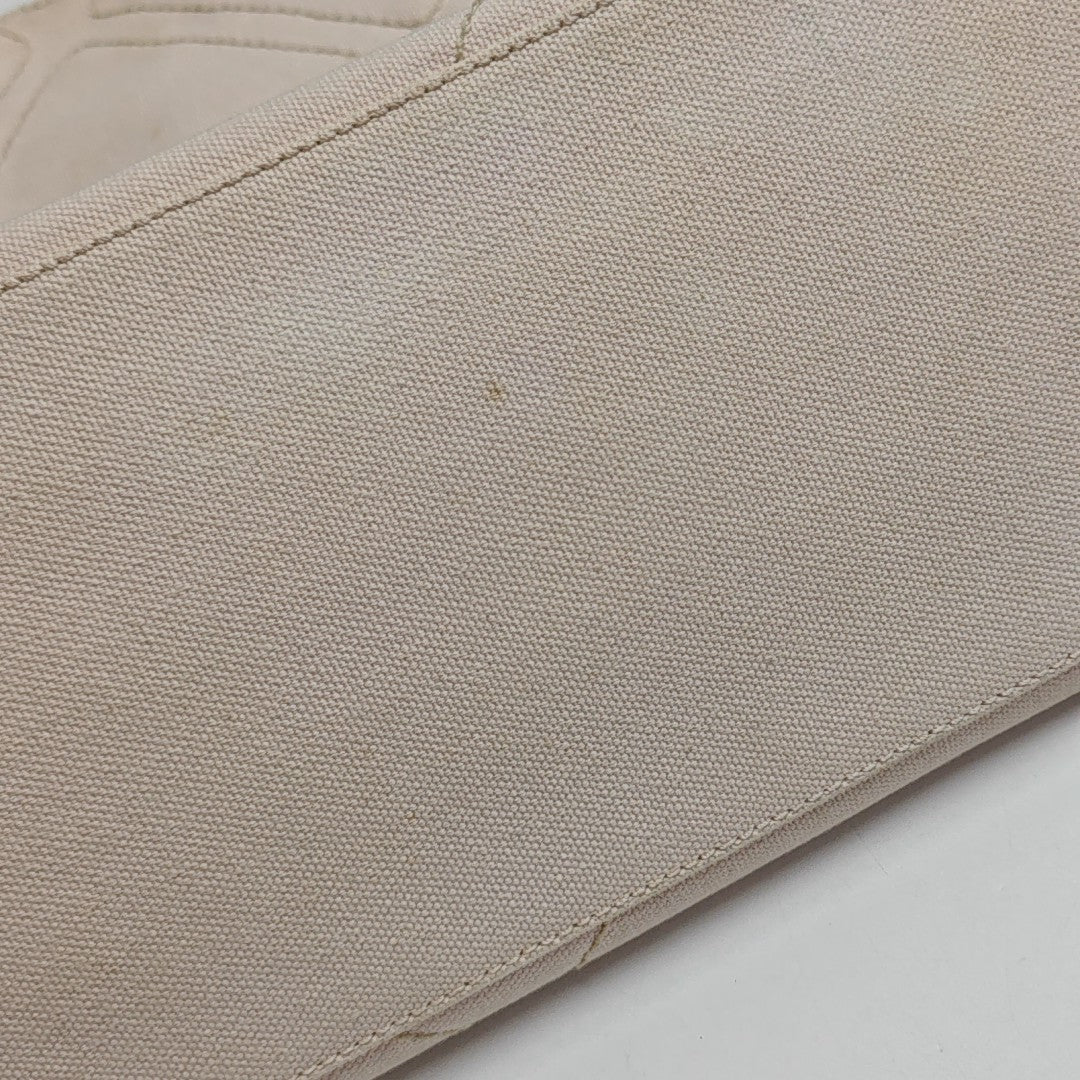Quilted Canvas Tote Bag Pink