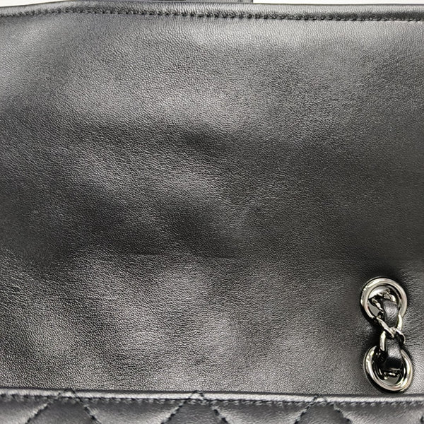 Quilted Lambskin Shoulder Bag Large Black