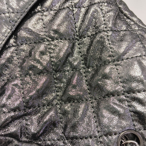Quilted Calfskin Backpack Gray
