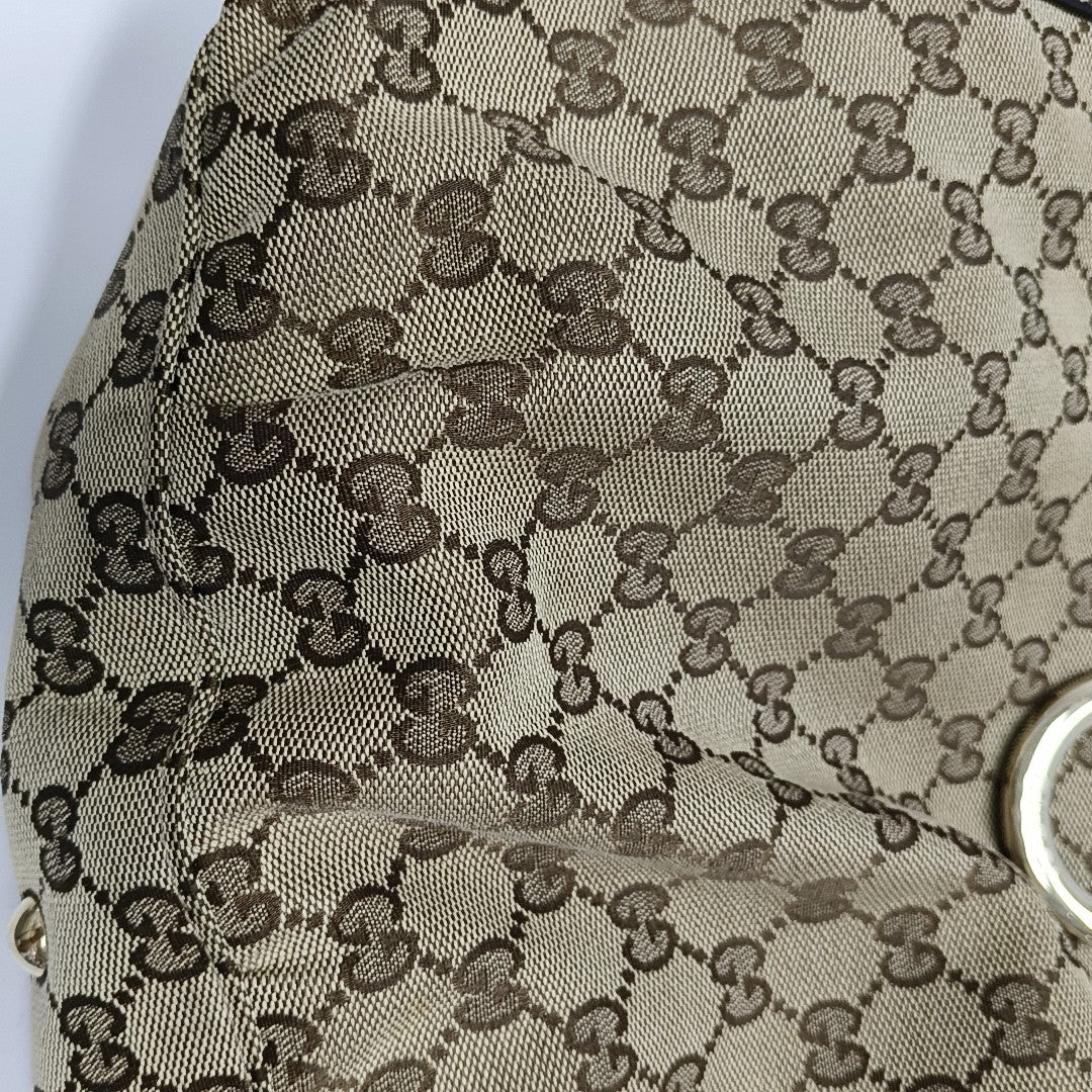 Abbey Monogram Canvas Beige