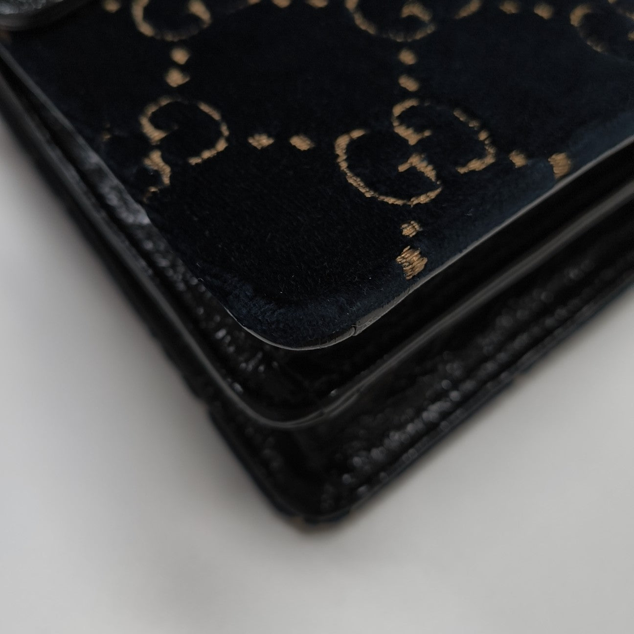Dionysus Small Monogram Velvet Blue