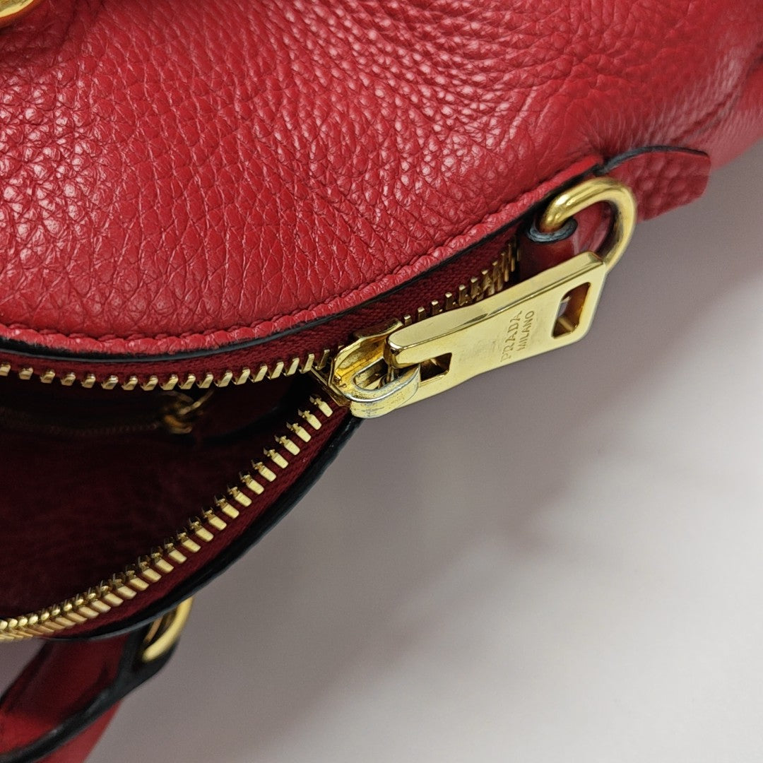 Calfskin Shoulder Bag Red