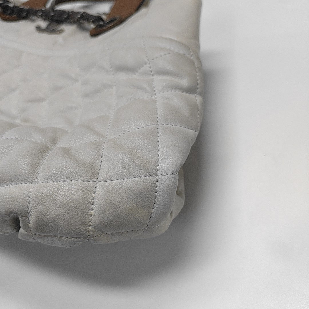 THE MIX Quilted Calfskin White
