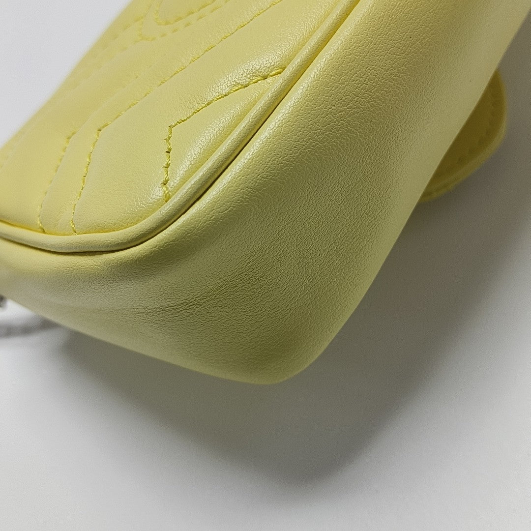 GG Marmont Mini Quilted Calfskin Yellow