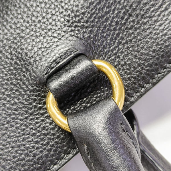 Calfskin Top Handle Bag Black