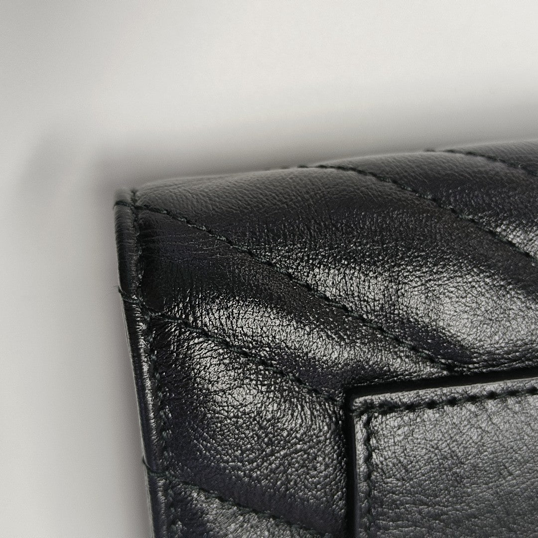 GG Marmont Mini Quilted Calfskin Black