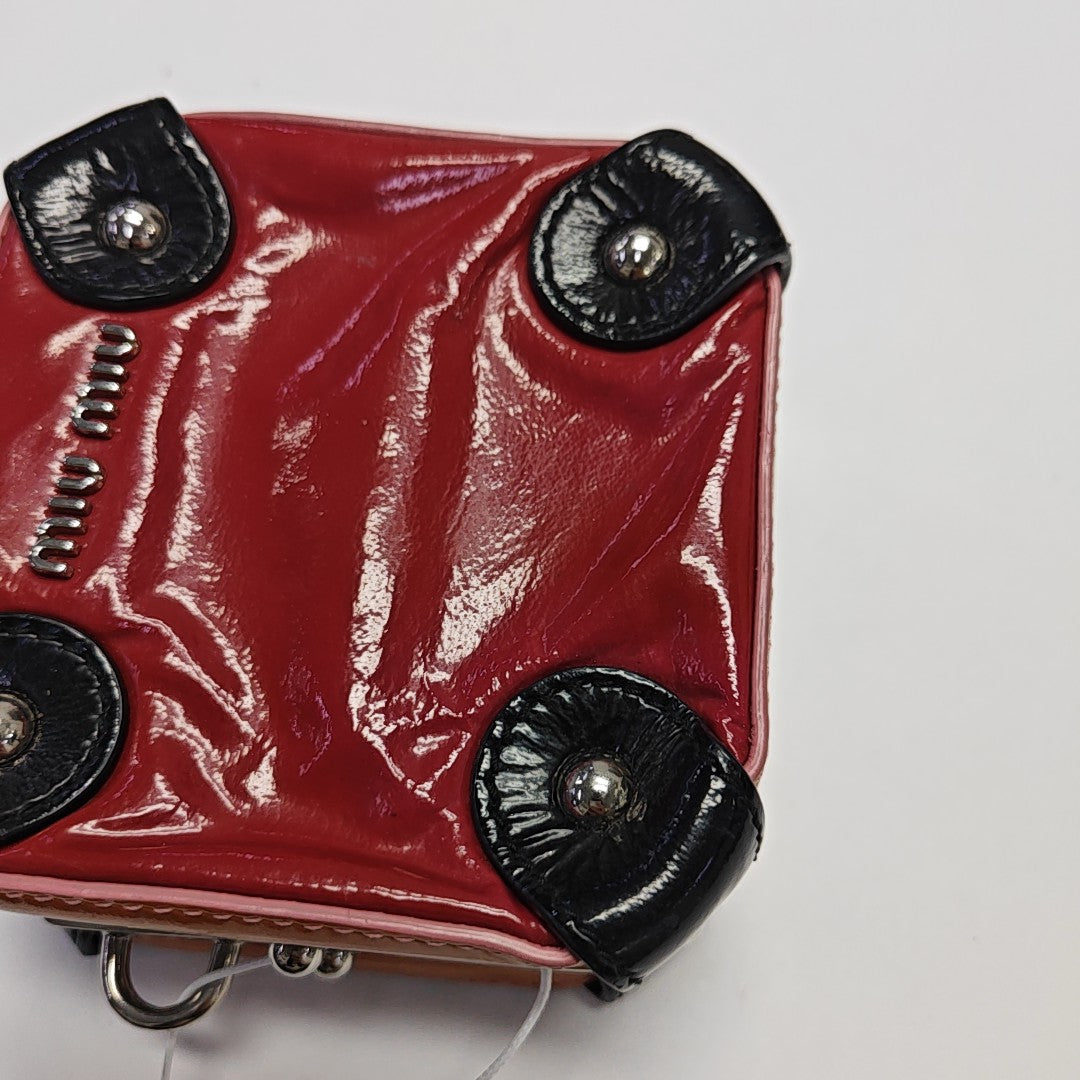 Patent Leather Shoulder Bag Red