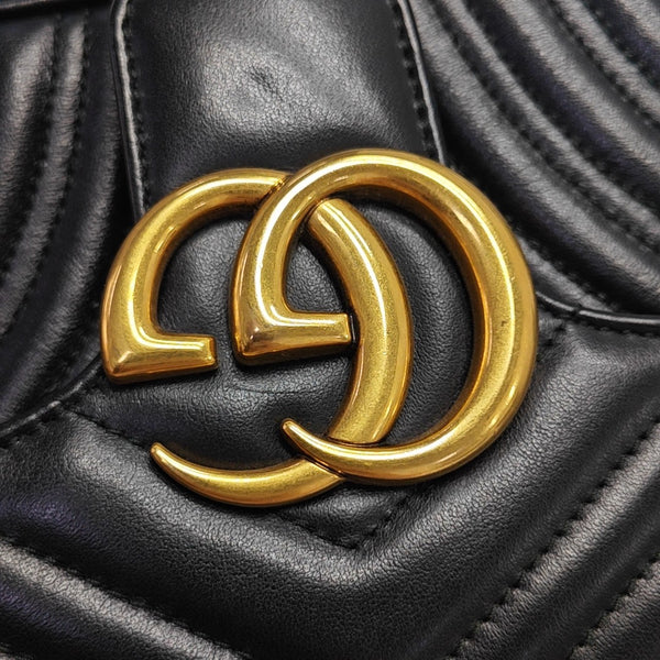 GG Marmont Medium Quilted Calfskin Black