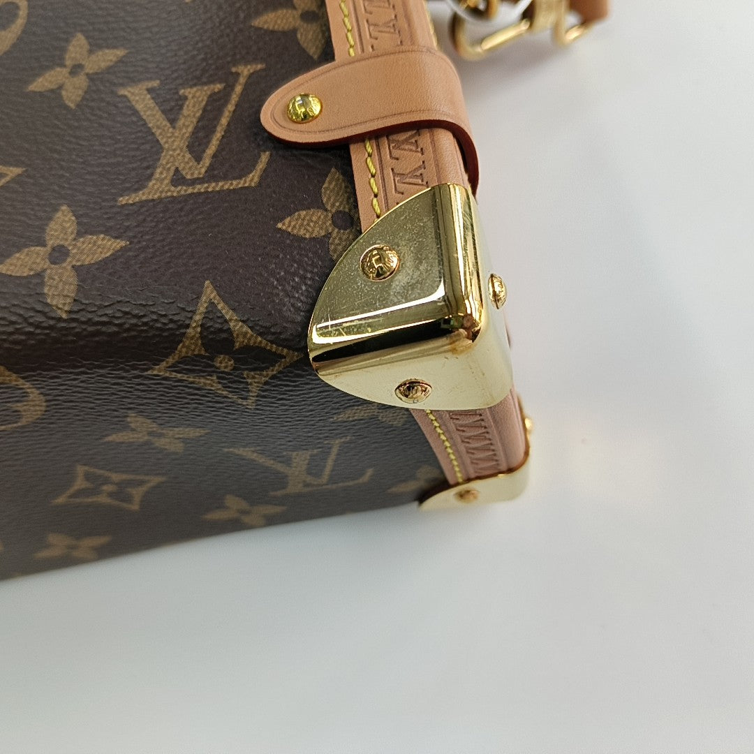SIDE TRUNK MM Monogram Coated Canvas Brown