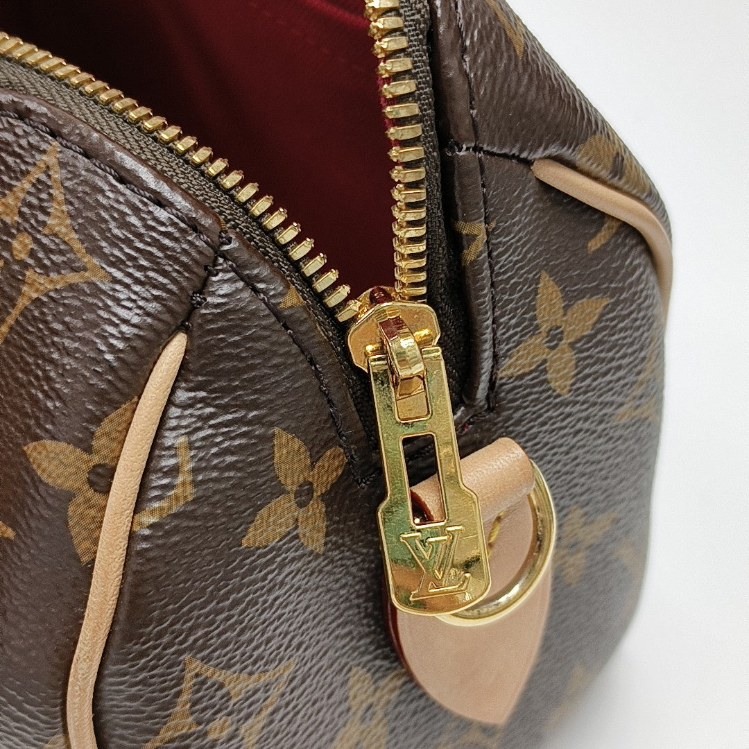 SPEEDY 20 Monogram Coated Canvas Brown