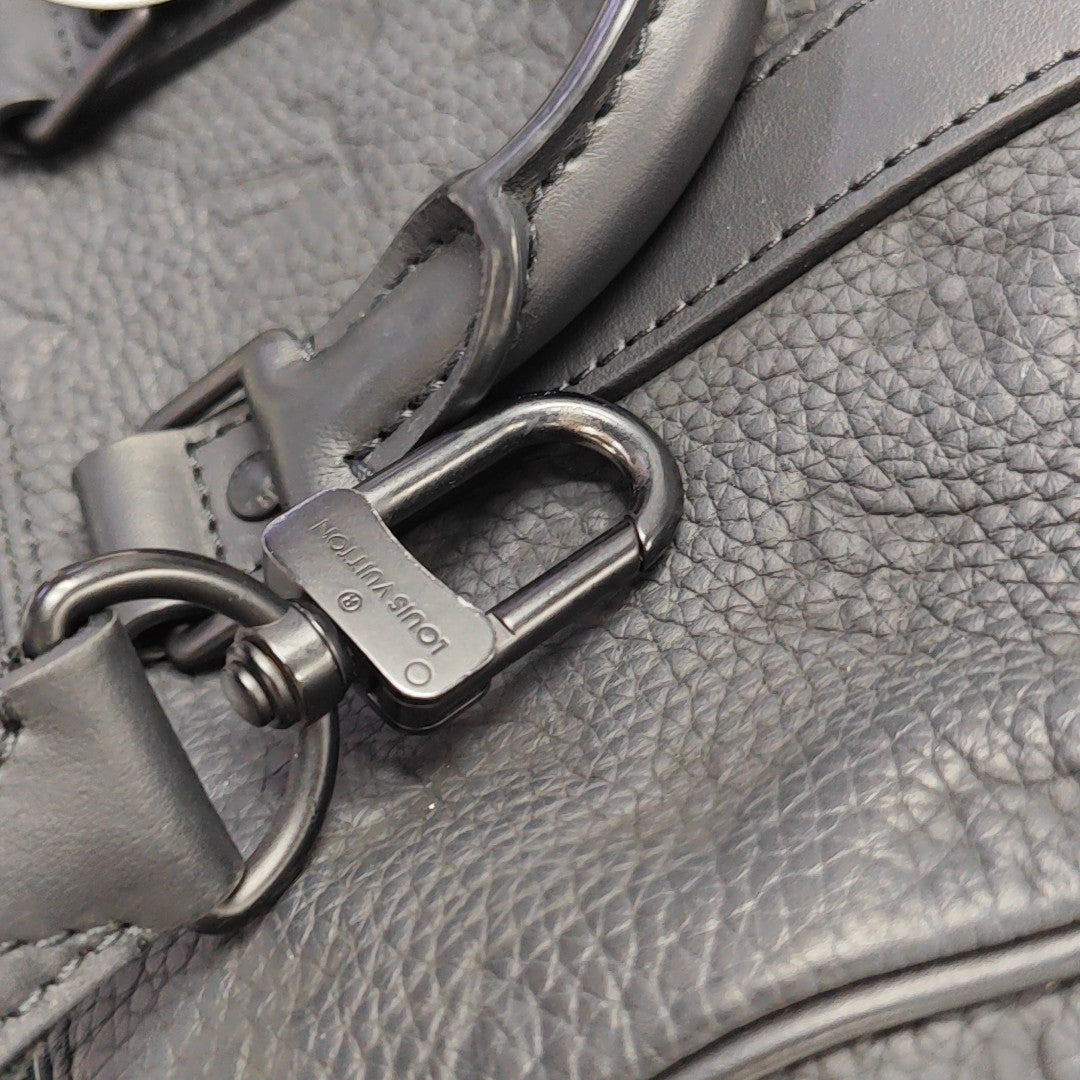 KEEPALL 25 Monogram Calfskin Black