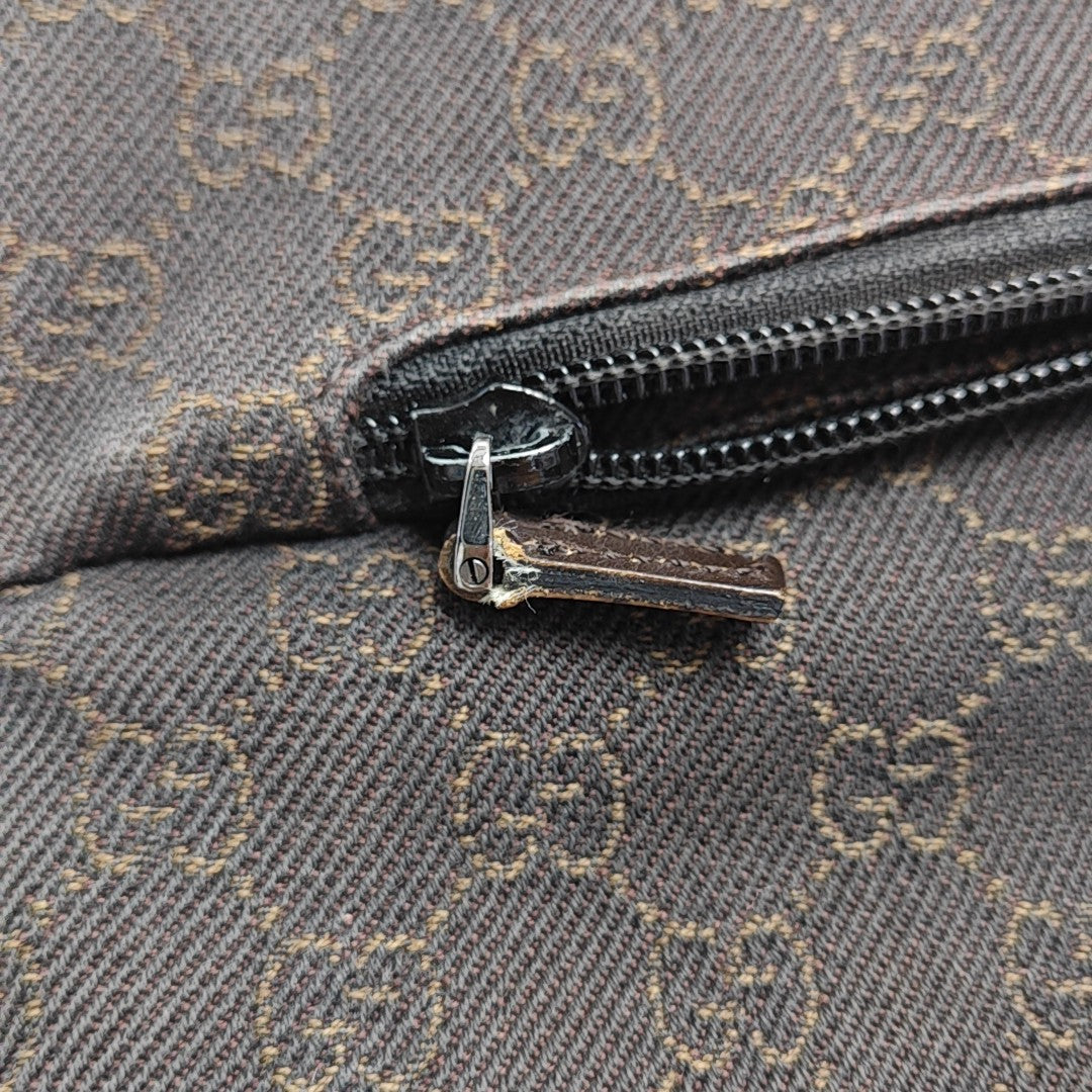 Monogram Canvas Top Handle Bag Brown