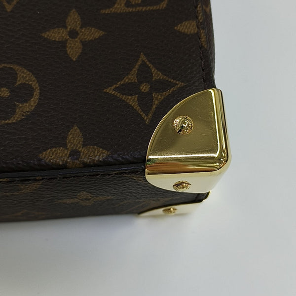 CAMERA BOX Monogram Coated Canvas Brown