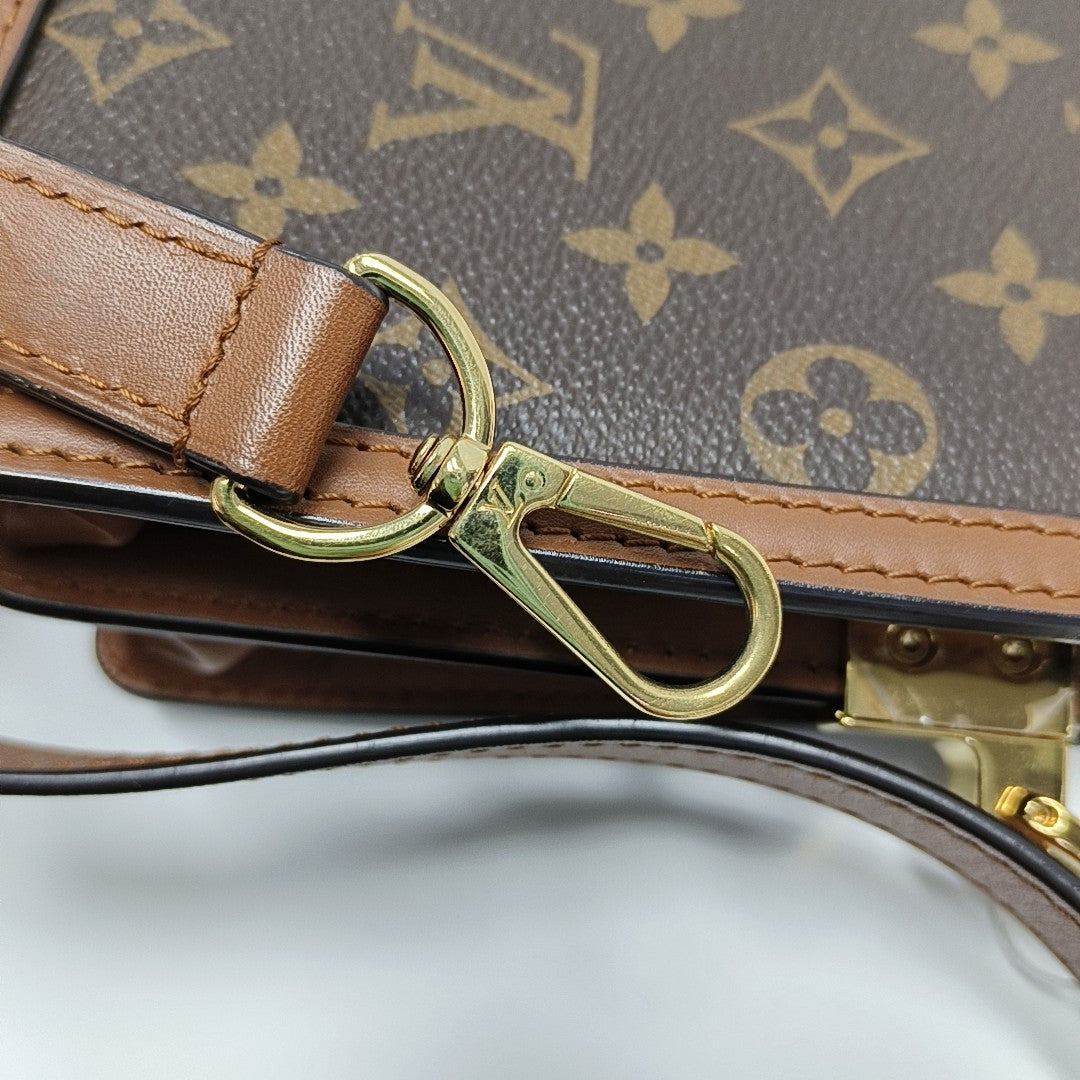DAUPHINE Mini Monogram Coated Canvas Brown